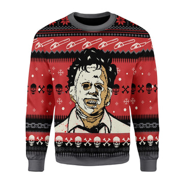 Gearhomies Christmas Unisex Sweater The Texas Chainsaw Massacre 3D Apparel