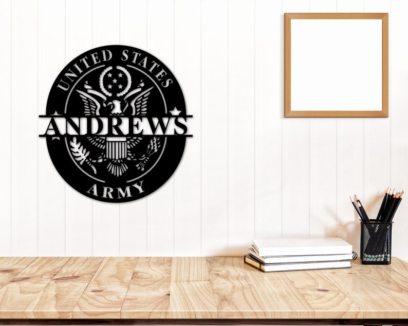 CustomsPig Custom National Guard Name Sign Wall Art