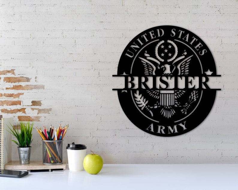 CustomsPig Custom National Guard Name Sign Wall Art
