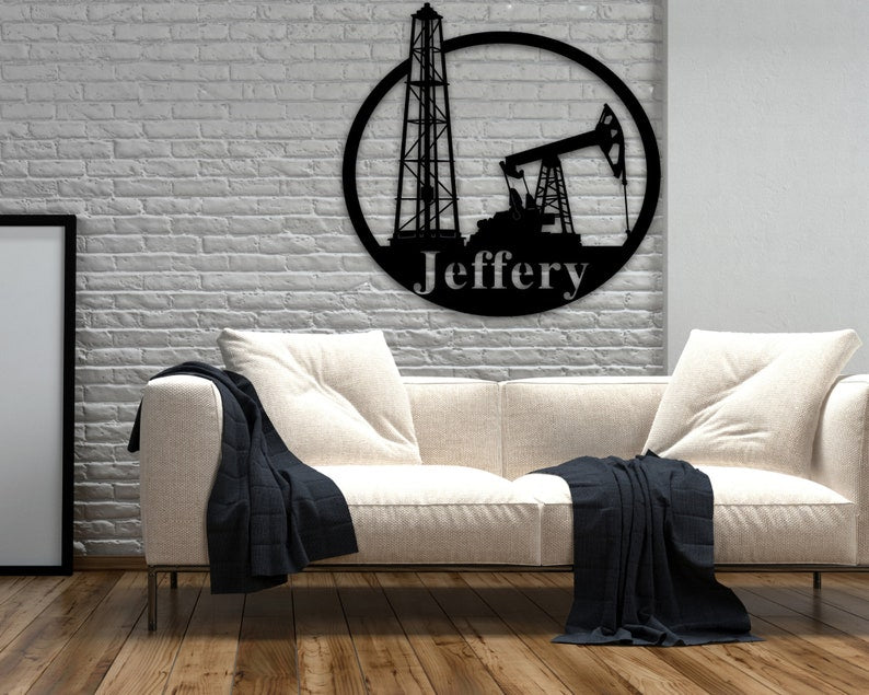CustomsPig Custom Oil Field Sign Wall Art