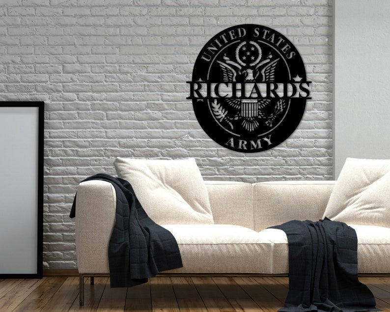 CustomsPig Custom National Guard Name Sign Wall Art