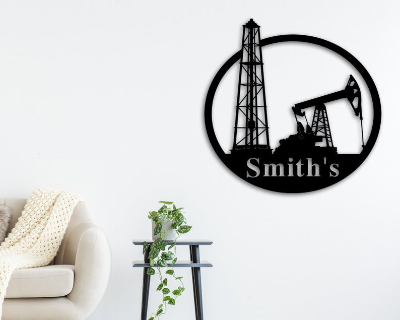 CustomsPig Custom Oil Field Sign Wall Art
