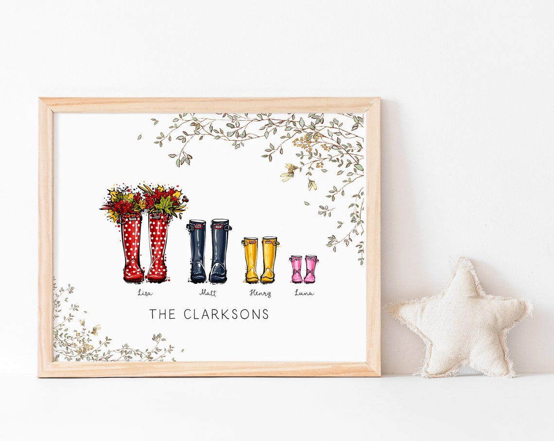 Power Ranger  Customized Canvas Poster Wall Art Boot Style Family Tree