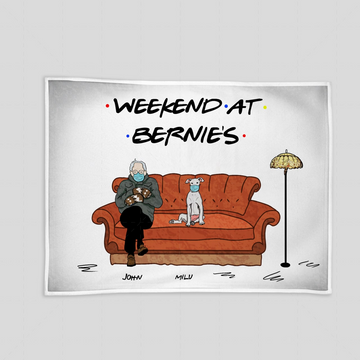 Customized Fleece Blanket-Weekend At Bernies