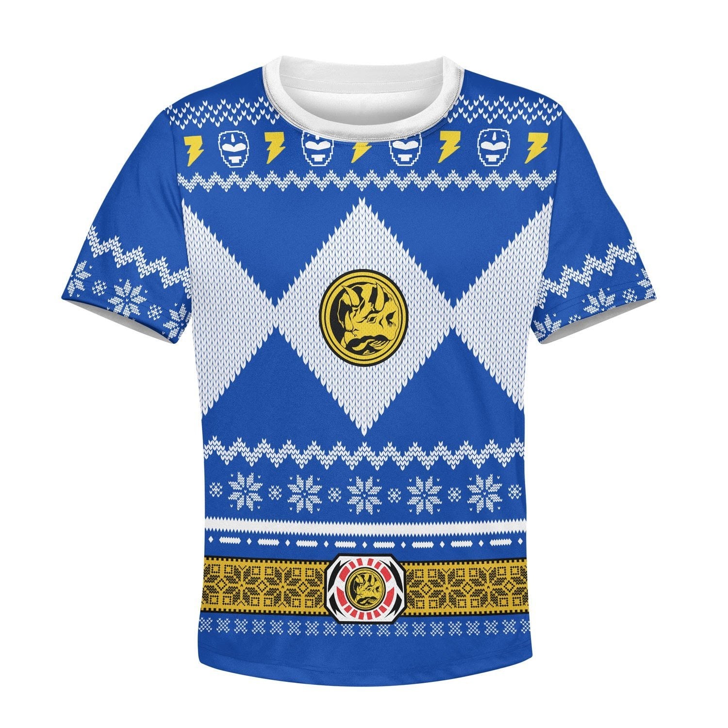 HumansBold Blue Power Rangers Kid T-Shirt