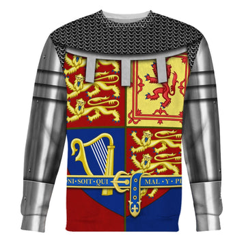 Royal Coat of Arms of the United Kingdom (Queen Elizabeth II) Fleece Long Sleeves