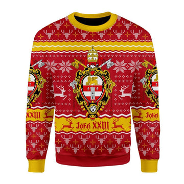 Gearhomies Christmas Unisex Sweater John XXIII Coat Of Arms 3D Apparel