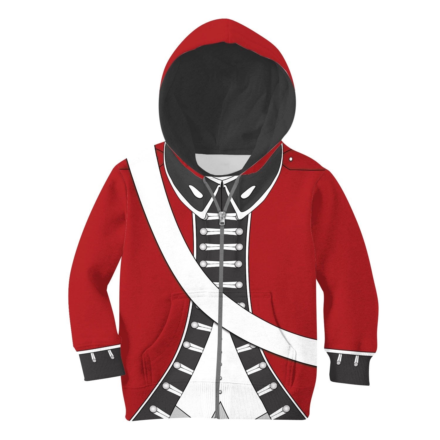 Loyalist Soldier Redcoat American Revolutionary War Kid Zip Hoodie