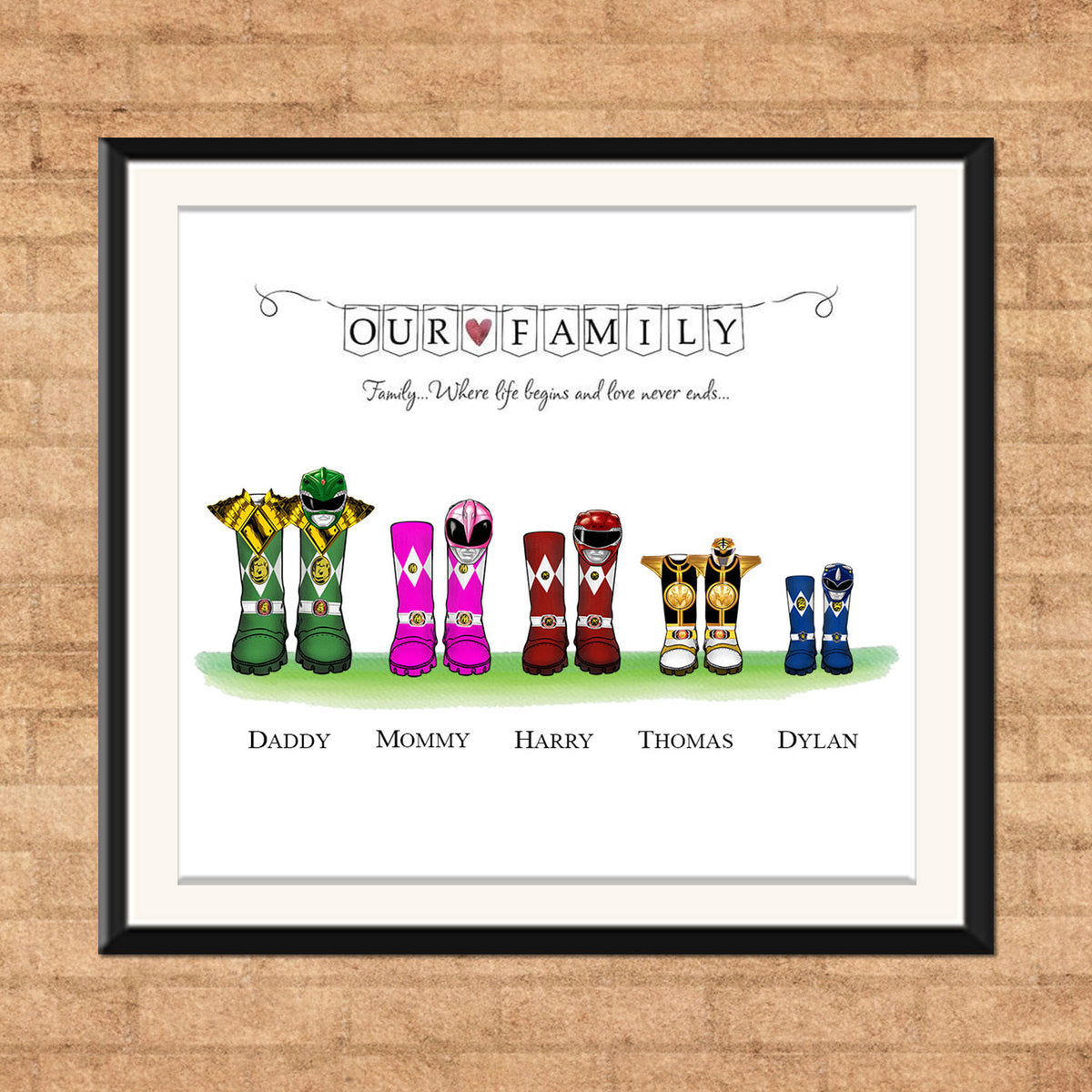 Customized Canvas Poster Wall Art Boot Styles Family Trees Gift