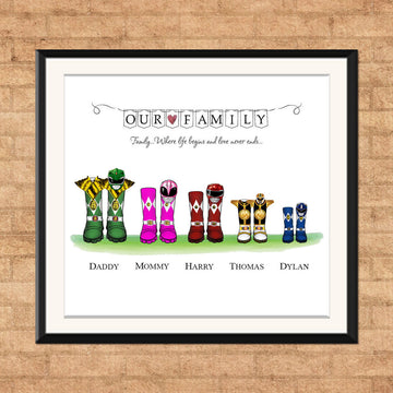 Customized Canvas Poster Wall Art Boot Styles Family Trees Gift