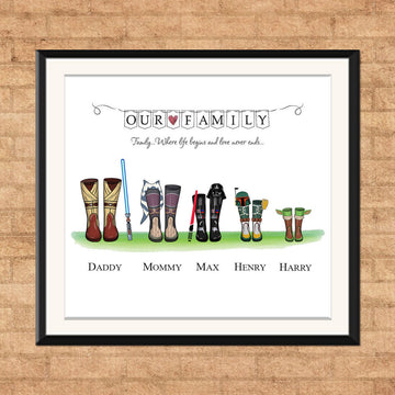 Customized Canvas Poster Wall Art Star Wars Boots Style