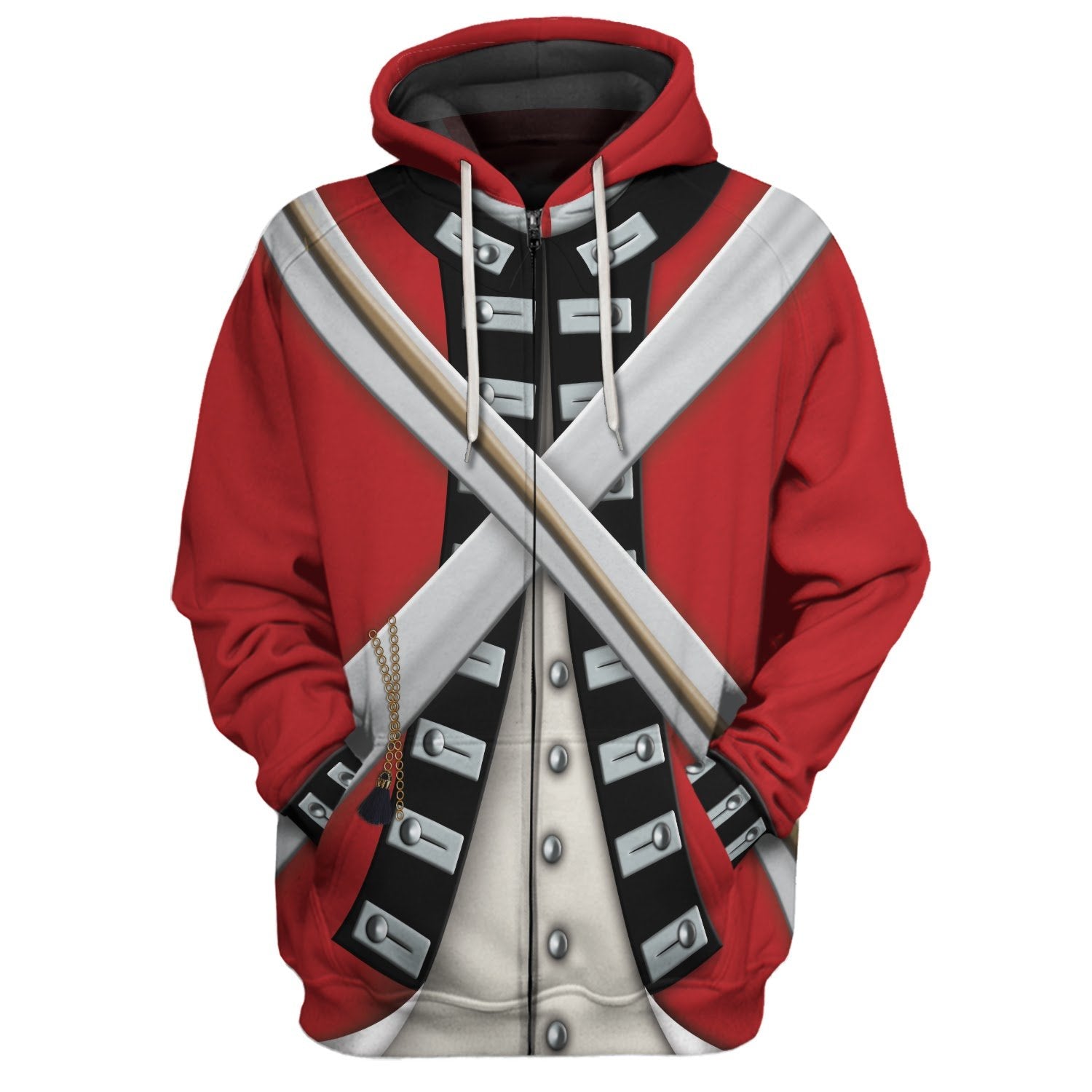British Army Red Coat Fleece Hoodie
