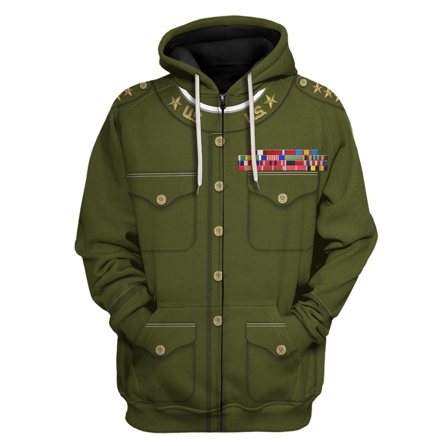 Peyton C. March Zip Fleece Hoodie / S Qm772