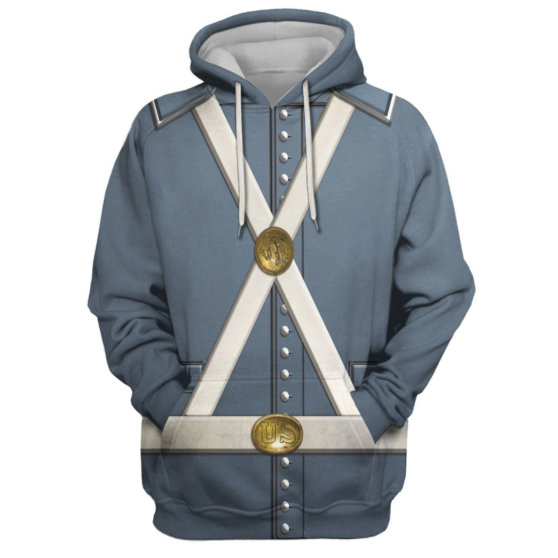 Mexican War Us Army Uniform Fleece Hoodie / S Qm503