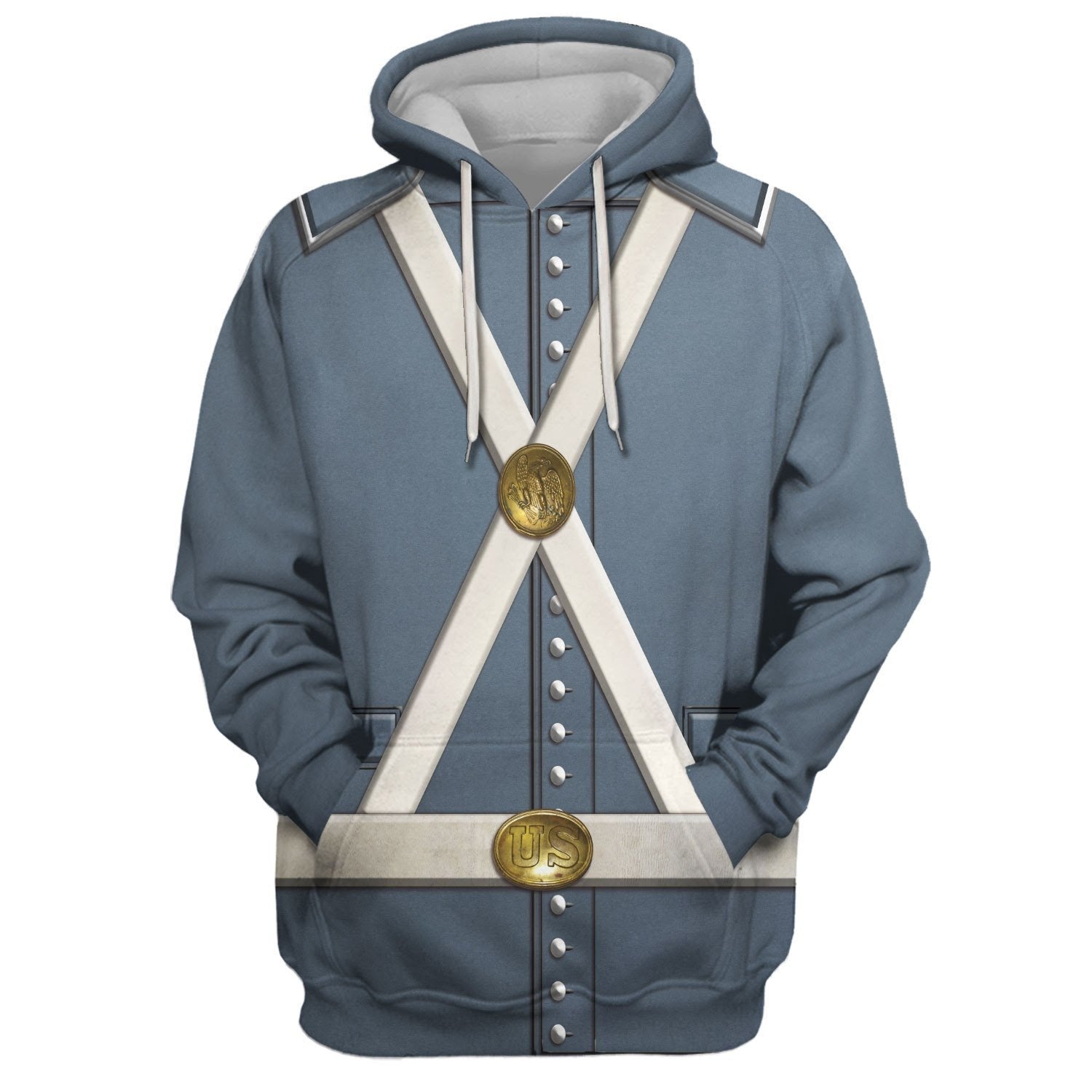 Mexican War Us Army Uniform Fleece Hoodie / S Qm503