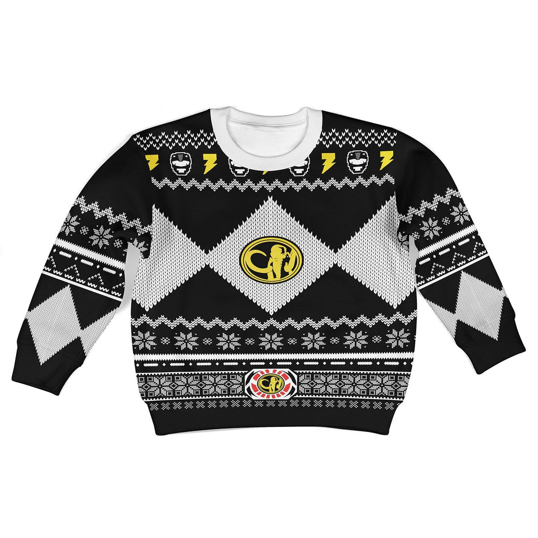 Gearhomies Unisex Kid Tops Pullover Sweatshirt Black Mighty3D Apparel