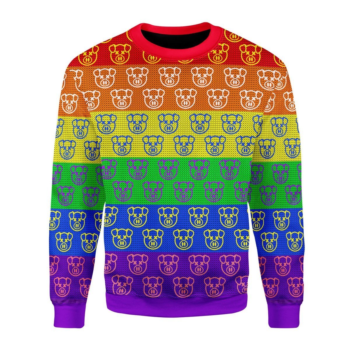 Gearhomies Christmas Unisex Sweater Jeffree Star Pig LGBTQ+ 3D Apparel