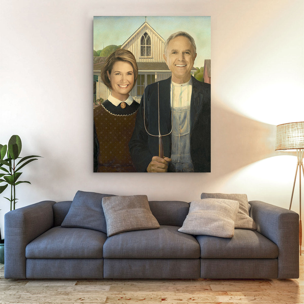 Personalized Canvas American Gothic