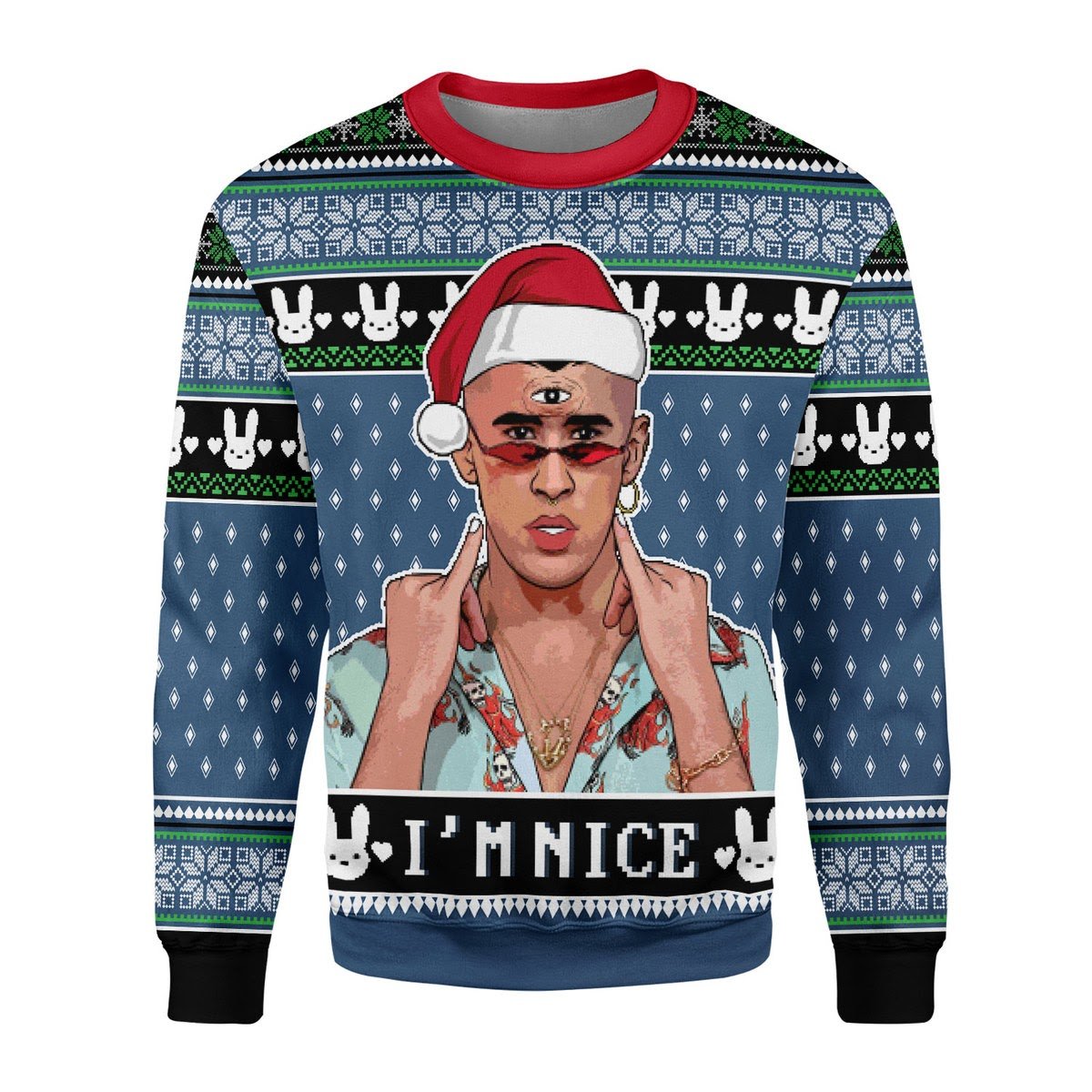 Customspig Christmas Sweater Pretty Fly For A White Guy Meme 3D Apparel