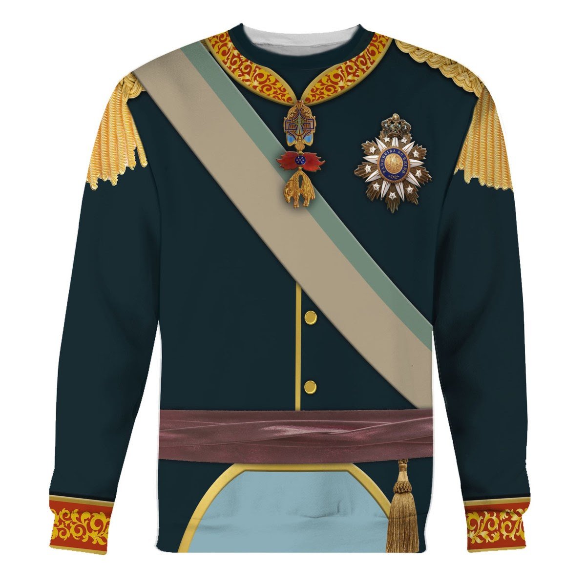 Pedro V Of Portugal Fleece Long Sleeves / S Qm1301