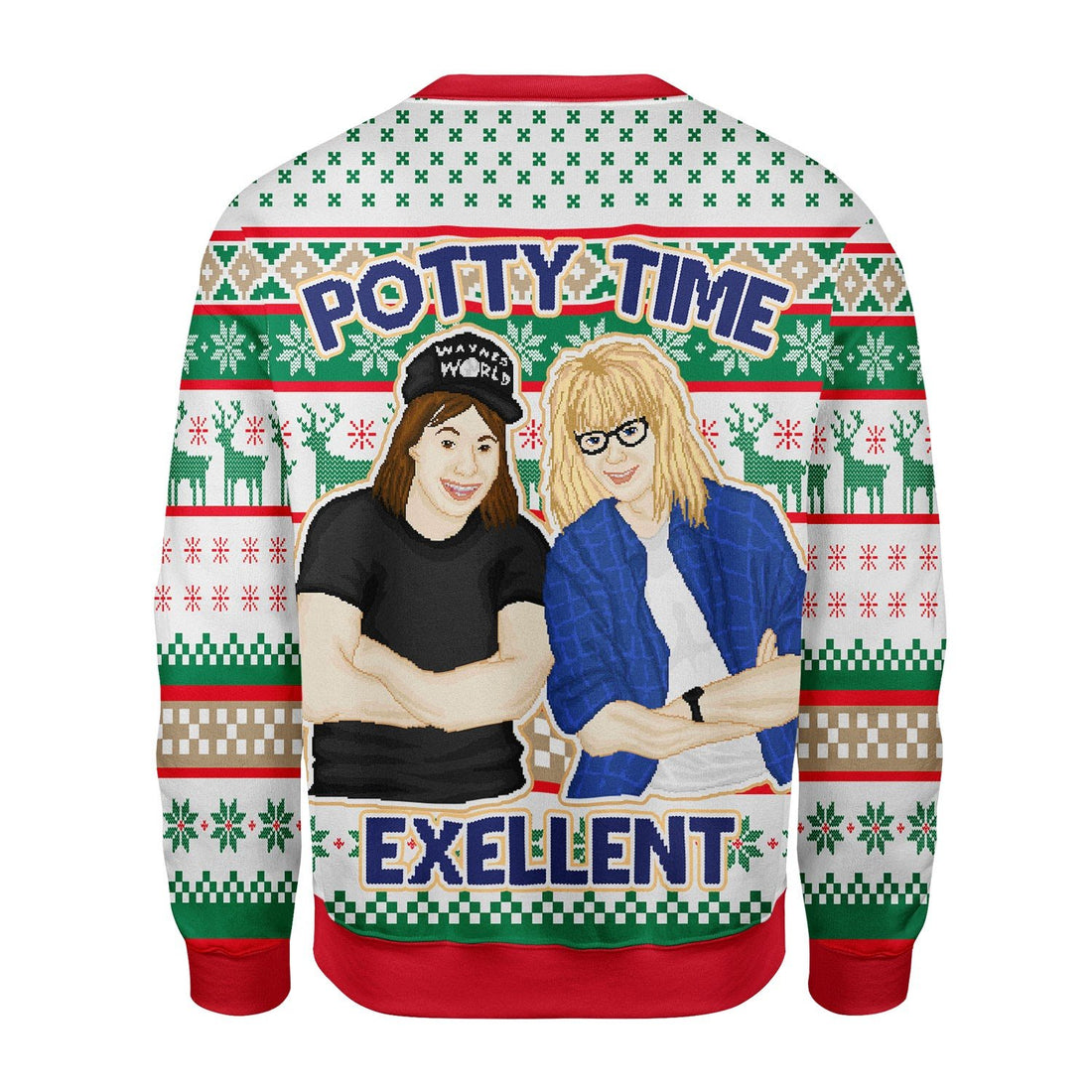 Customspig Christmas Sweater Potty Time Exellent 3D Apparel