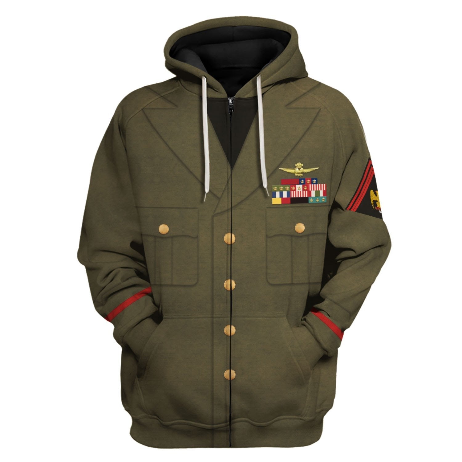 Benito Mussolini Zip Hoodie / S Qm790