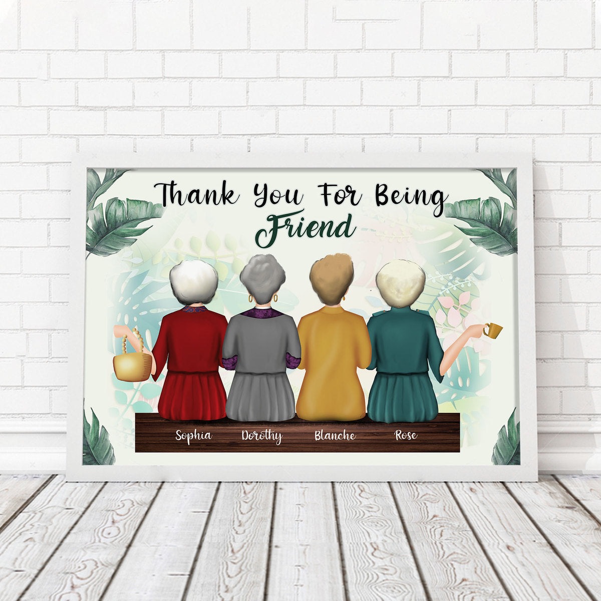 Customized Poster Thank You For Being Friends Best Friends Gift