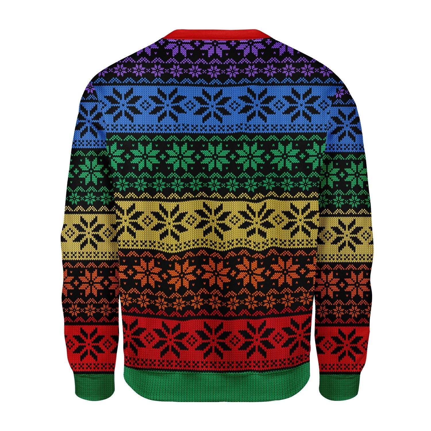 Customspig Christmas Sweater LGBT Pride Flag 3D Apparel