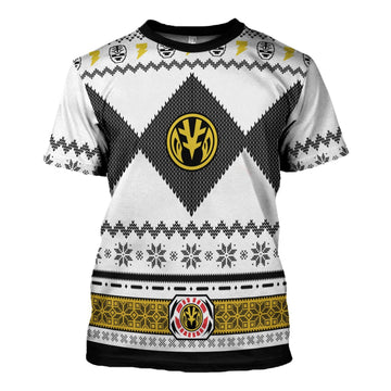 HumansBold White Power Rangers T-Shirt