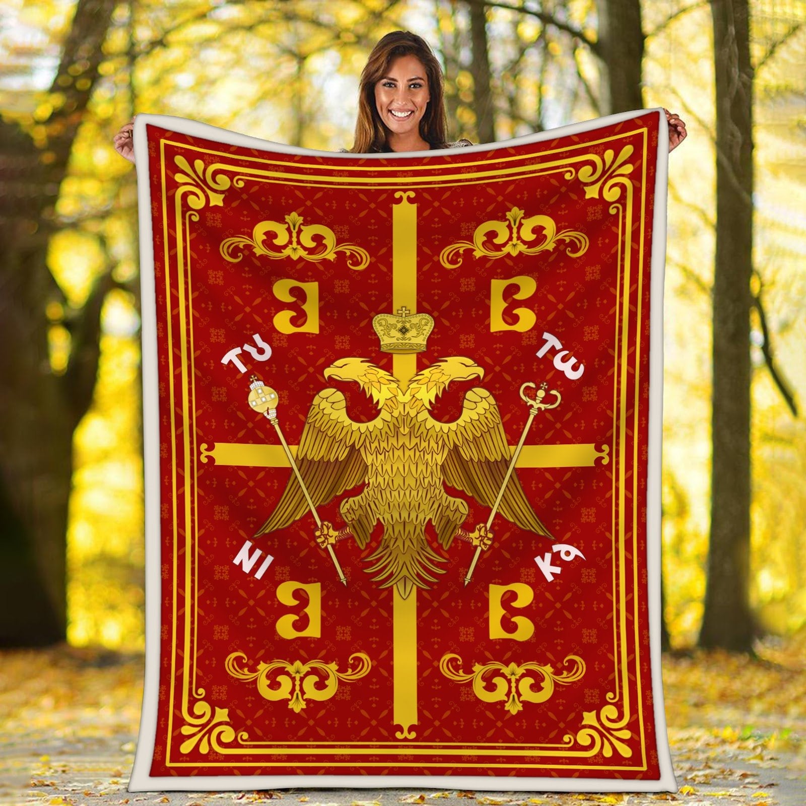 Customspig Blanket  Byzantine double-eagle Greek Eagle Symbol