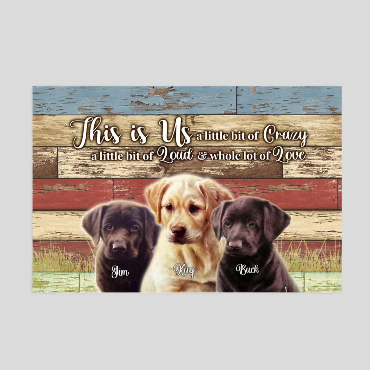 Customized Photos Canvas Poster Wall Art This Is Us A Little Bit Of Crazy A Little Bit Of Loud