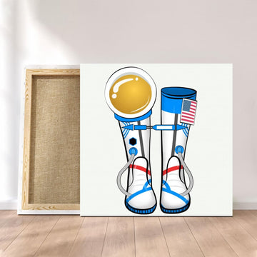 Personalized Canvas Poster Wall Art Spacesuit NASA Astronauts Boots Style