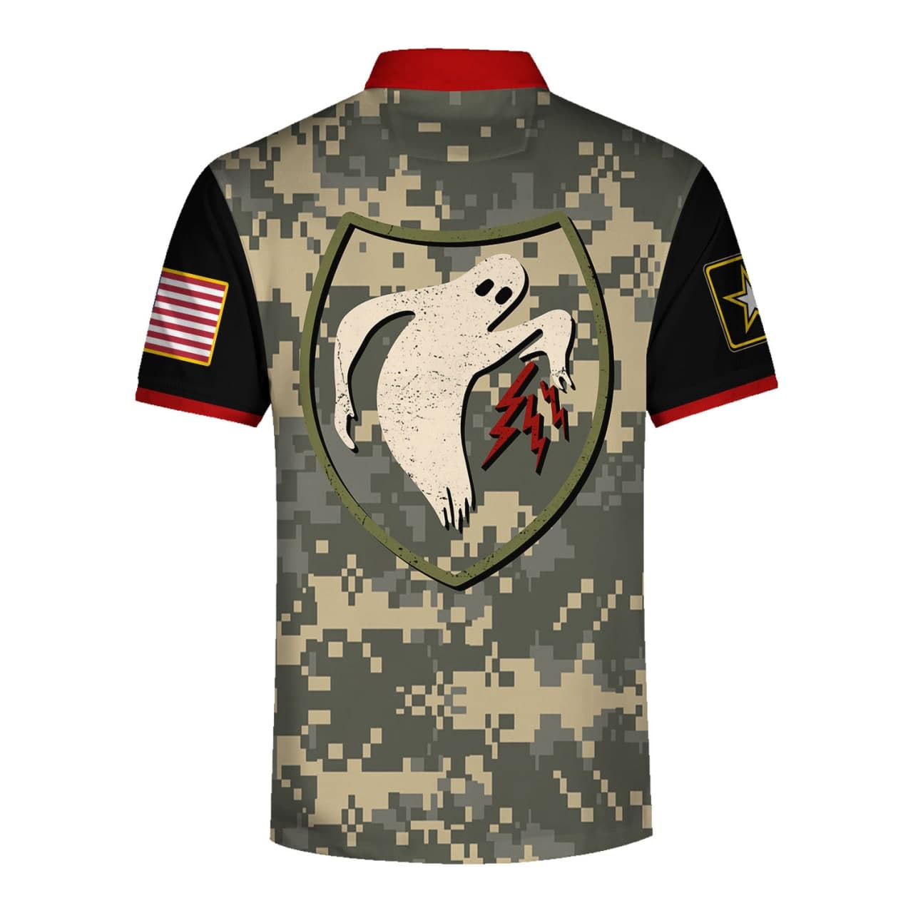 Customspig Polo Shirt Jobs With Benefits Near Me Vintage Ghost Army WW2 Allied Unit 3D Apparel