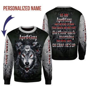 CustomsPig Personalized Ugly Sweater April Girl All Over Printed