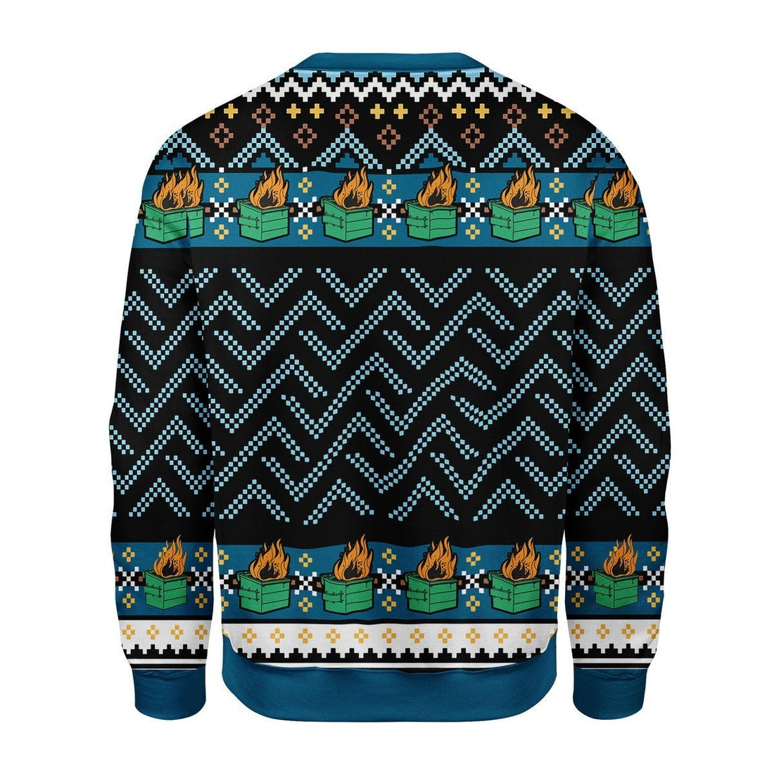 Gearhomies Christmas Unisex Sweater My Life Is A Dumpster Fire Ugly Christmas 3D Apparel