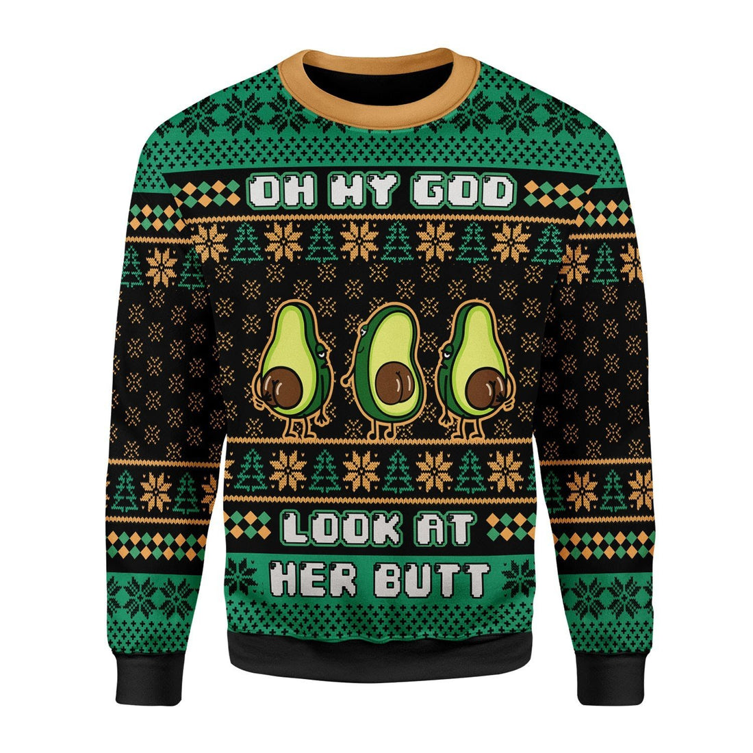 Gearhomies Christmas Unisex Sweater Oh My God Look At Her Butt 3D Apparel