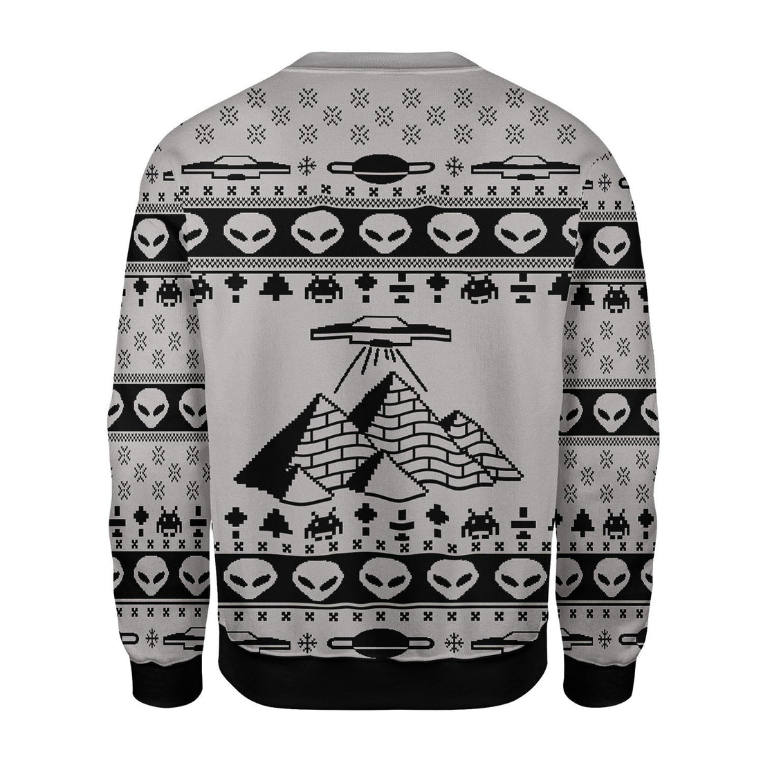 Customspig Christmas Sweater Ancient Alien Pyramid 3D Apparel