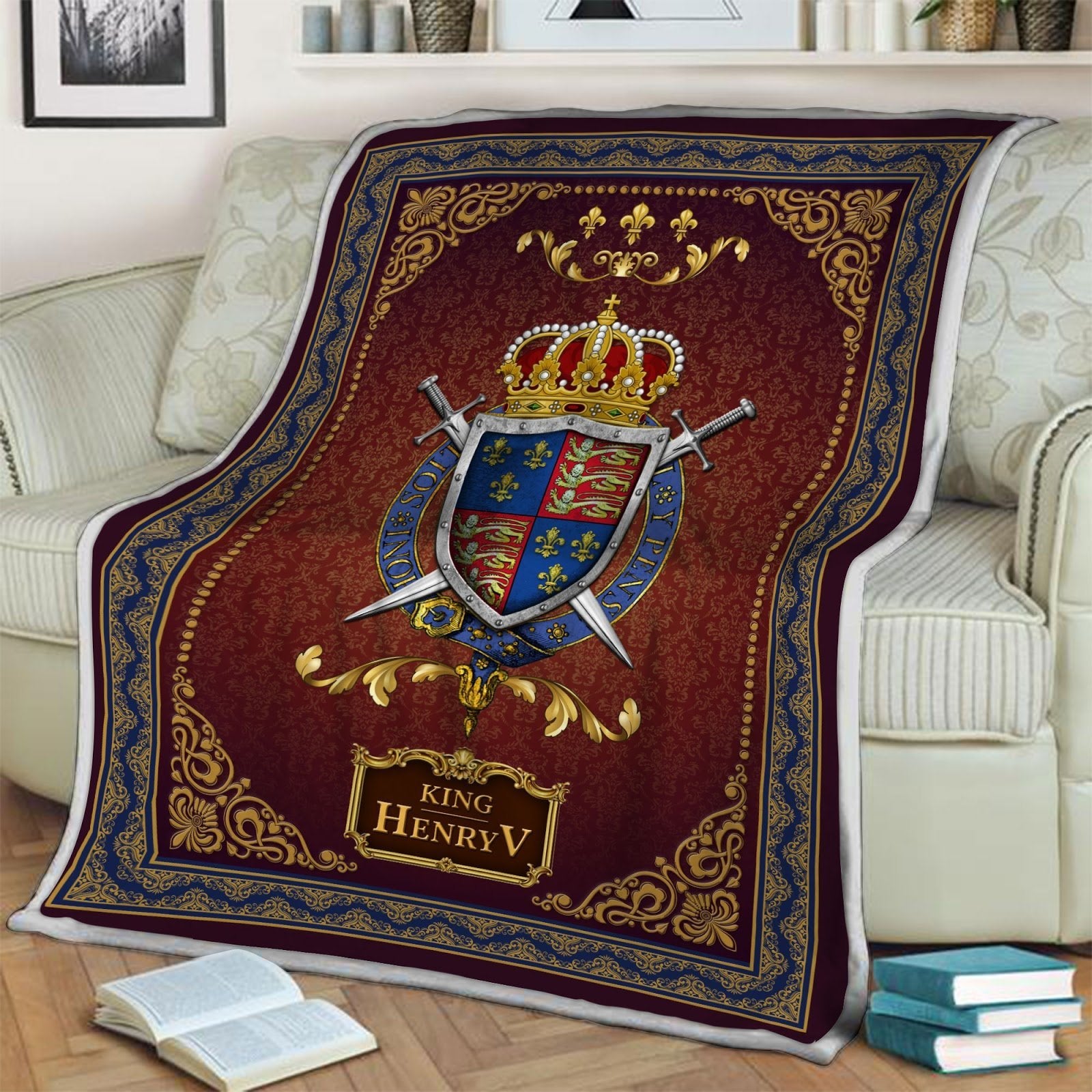 Henry V Coat Of Arms Blanket