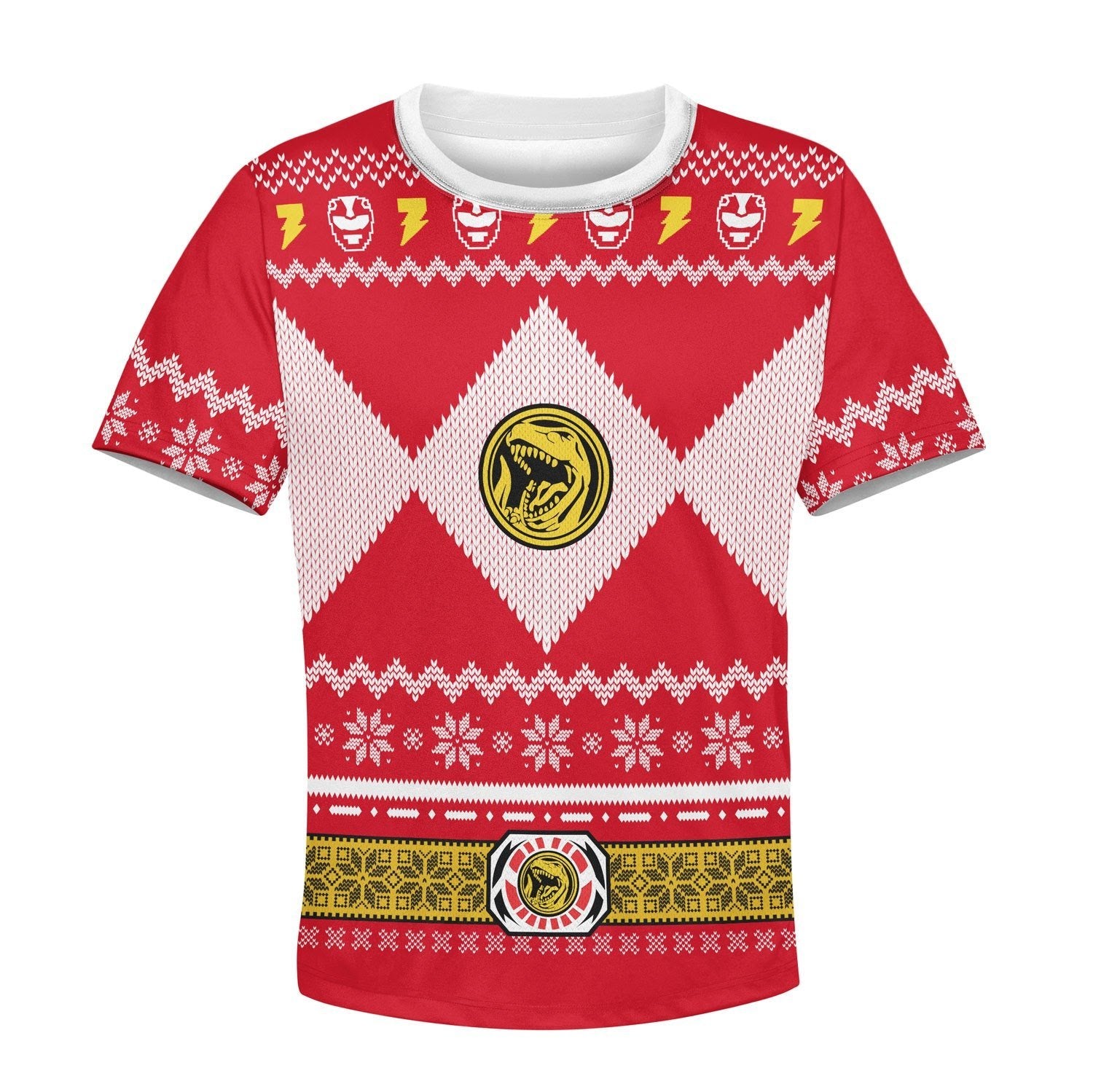 HumansBold Red Power Rangers Kid T-Shirt