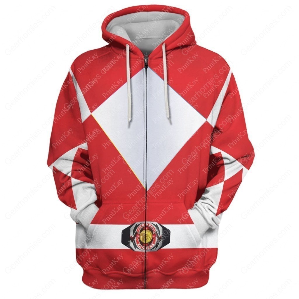 Red Mighty Zip Hoodie / S Qm68