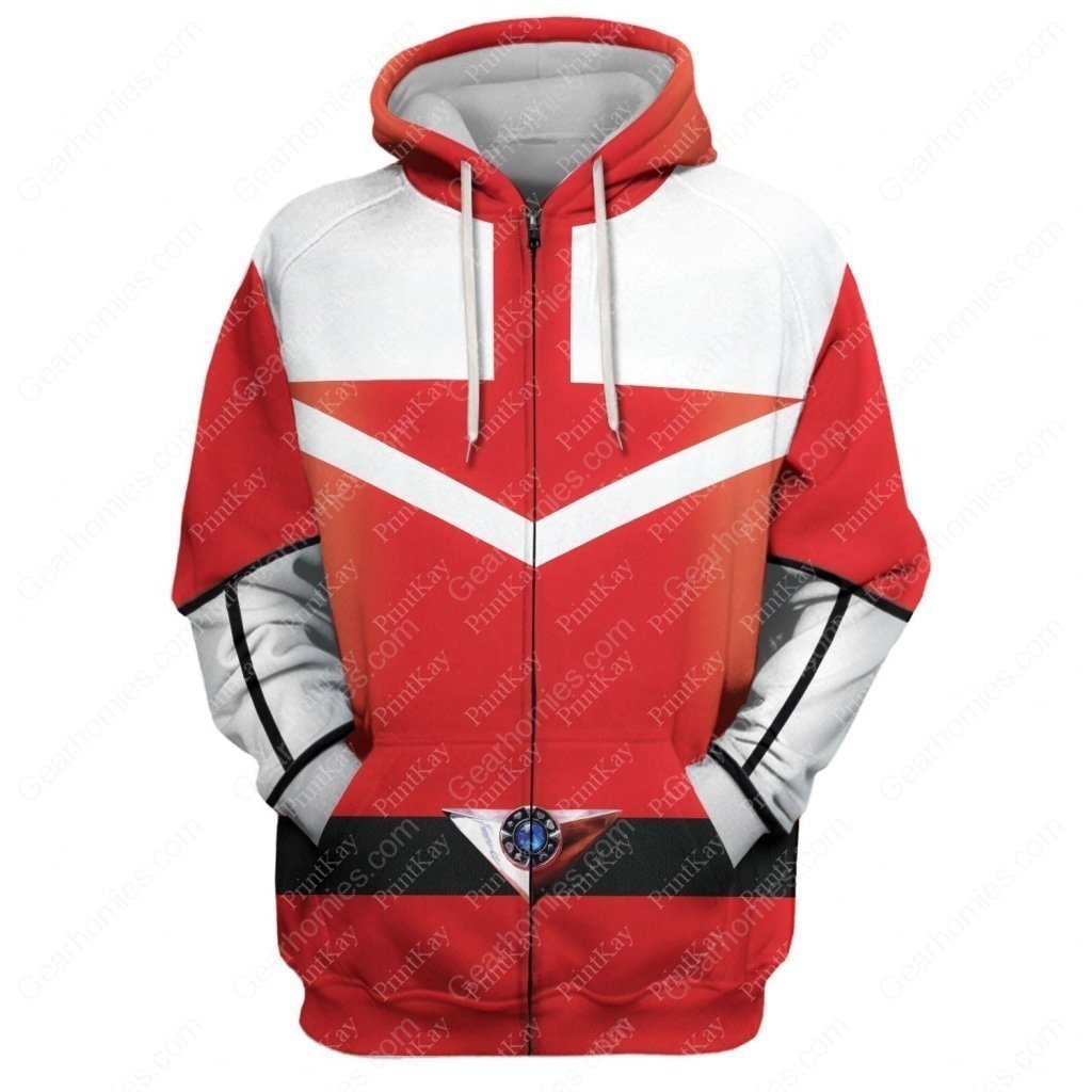 Red Pr Time Force Zip Hoodie / S Qm175