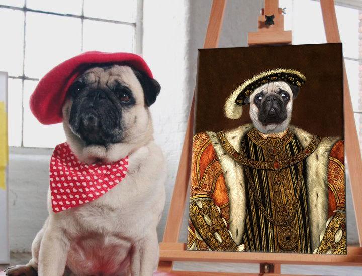 Customized Pet Photo Canvas - King Henry VIII of England
