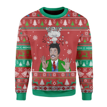 Gearhomies Christmas Unisex Sweater Neil Degrasse Tyson Science Big Bang 3D Apparel