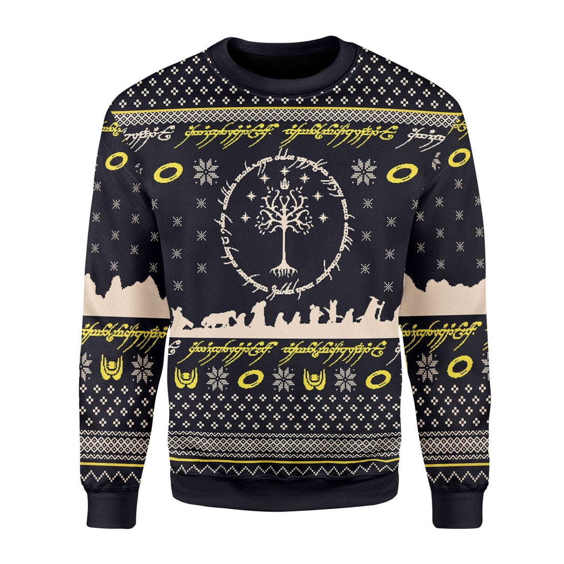 Gearhomies Christmas Unisex Sweater Lord Of The Rings Ugly Christmas 3D Apparel