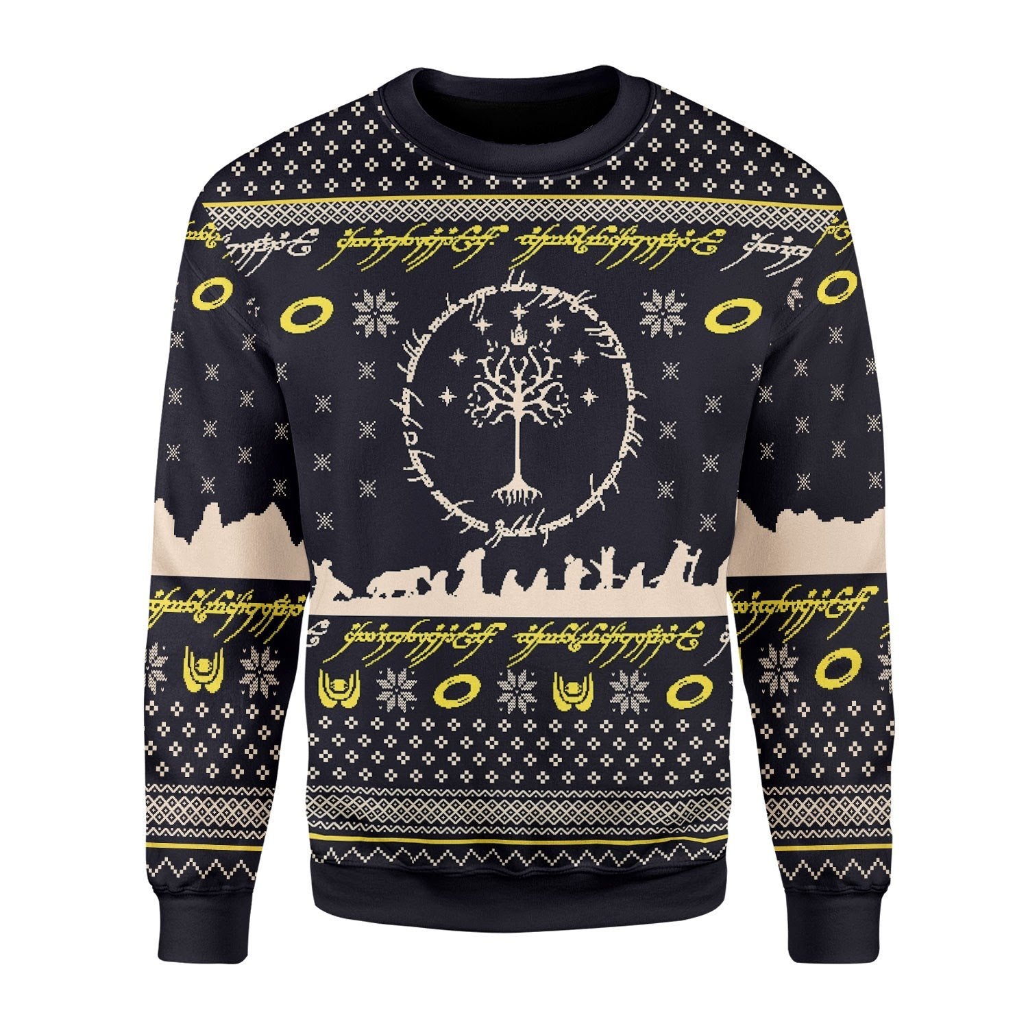 Gearhomies Christmas Unisex Sweater Lord Of The Rings Ugly Christmas 3D Apparel