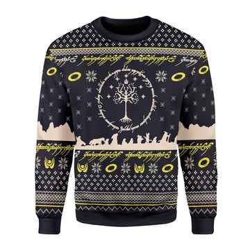 Gearhomies Christmas Unisex Sweater Lord Of The Rings Ugly Christmas 3D Apparel