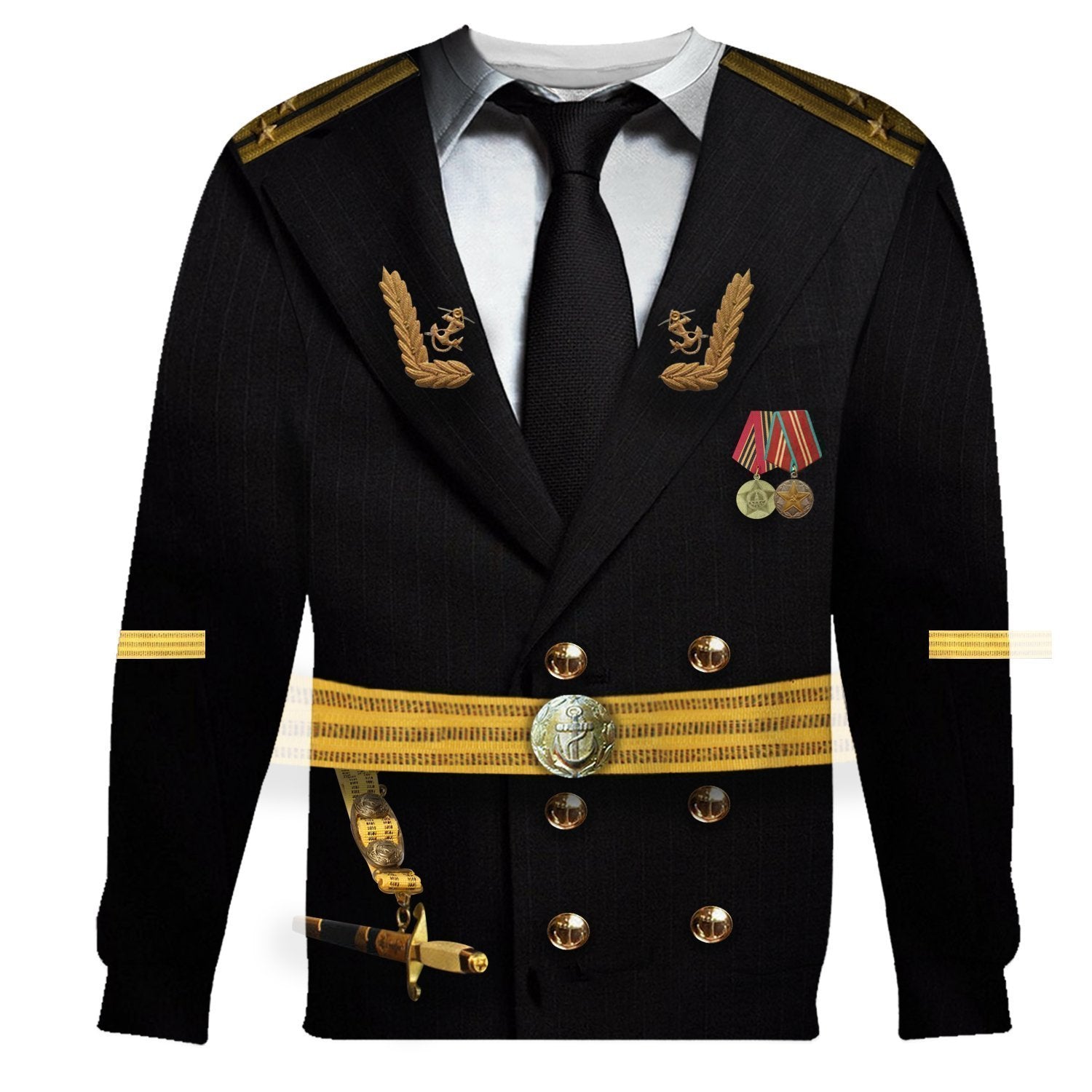 Soviet Naval Captain Fleece Long Sleeves