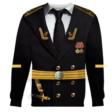 Soviet Naval Captain Fleece Long Sleeves
