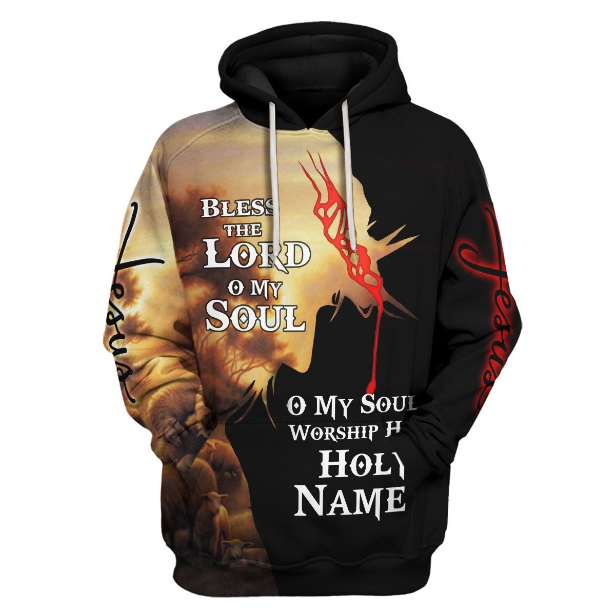Customspig Tops Pullover Sweatshirt Bless the Lord O my Soul O My soul 3D Apparel