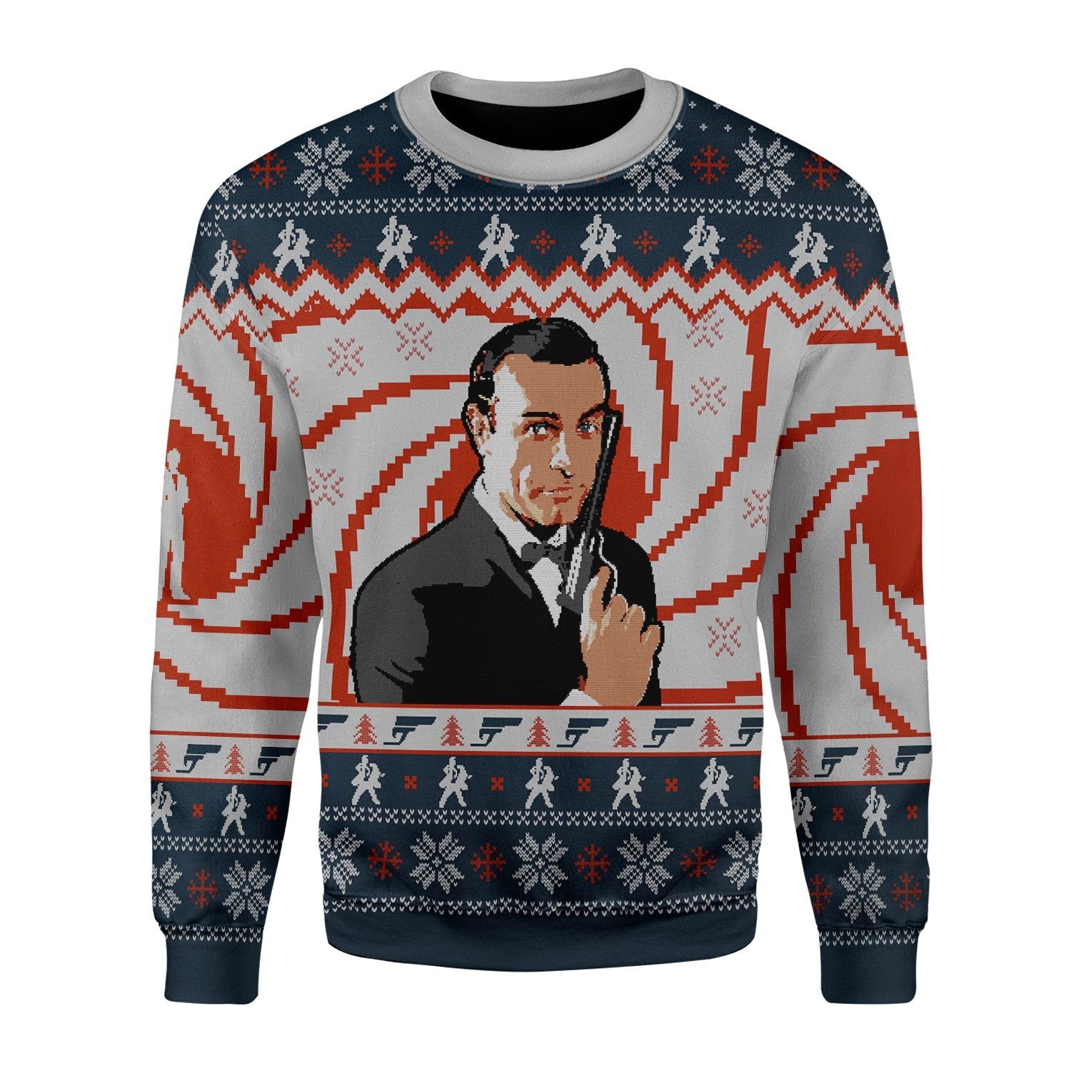 Customspig Christmas Sweater Sean Connery 3D Apparel